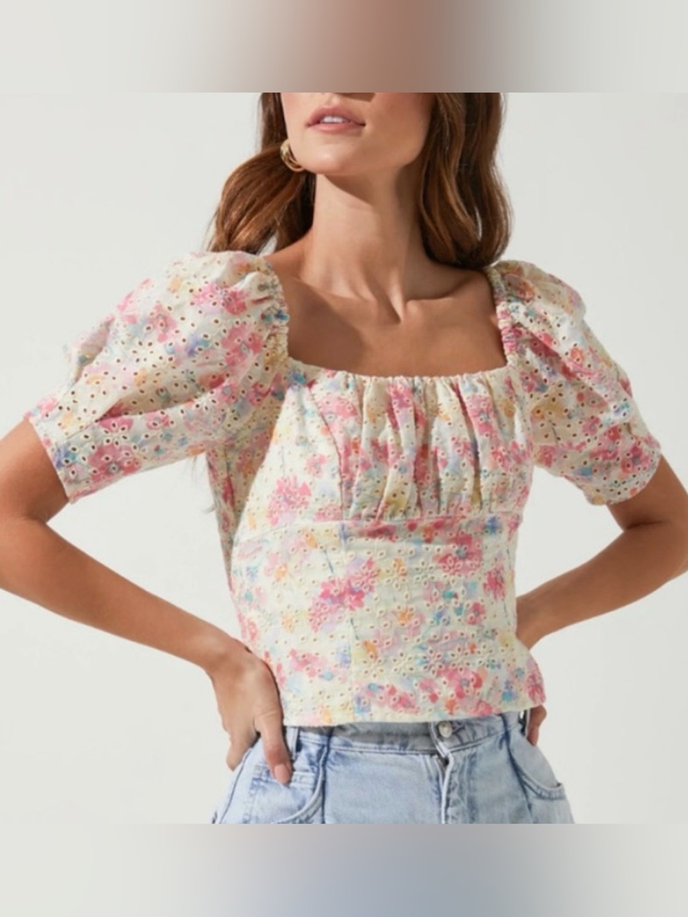 ASTR The Label Bondi Puff Sleeve Top